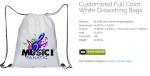 Promotional Custom Logo Printed String Bags Sport Girls Drawstring Bag