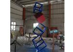 Painted Cube Modern Art Stainless Steel Sculpture For Garden Decor