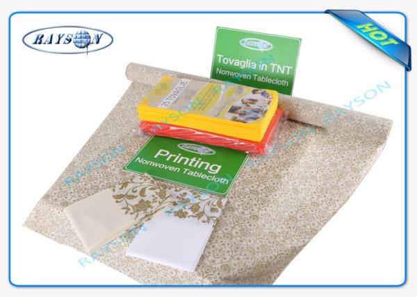 Nonwoven Cleaning Environmental Non Woven Tablecloth For Hotel , 45g 50g 60g