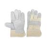 Buy cheap Welding Gloves Thick Leather Short Welder Gloves Half-Leather White Rubber Two Finger Welding Labor Gloves from wholesalers