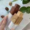 Buy cheap Plastic AS White 15ml 30ml 50ml Lotion Pump Bottle With Wooden Cap from wholesalers