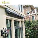 Balcony Folding Arm motorized patio awning Full Card Awning Black Shop Awning