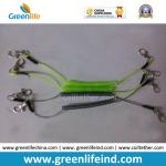 Transparent Blue Green Pink Coil Steel Lanyard w/End Fittings High Quality