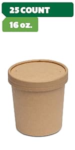 16 oz 25 paper containers