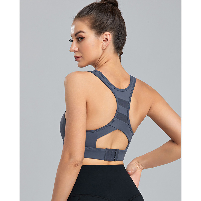 Shockproof Plus Cup Sports Bra Womens Fixed Breast Pad With Shoulder Strap