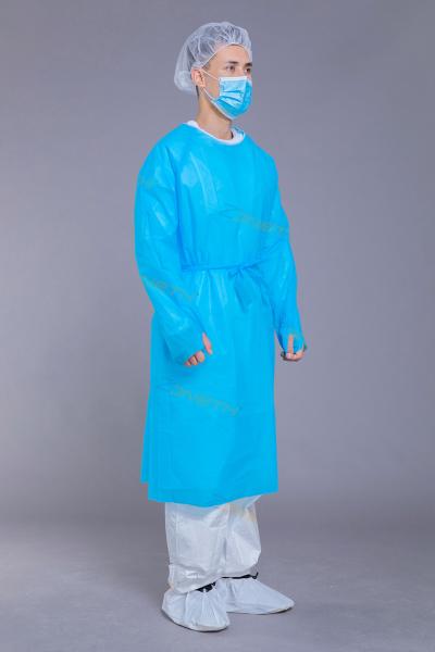 Buy cheap 35gsm Disposable CPE Gowns For Virus Isolation from wholesalers