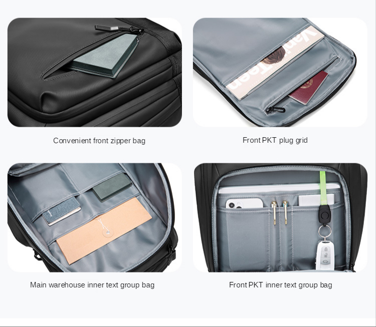 Nylon Lining Large Capacity Oxford Anti Theft Backpack 35 Litre
