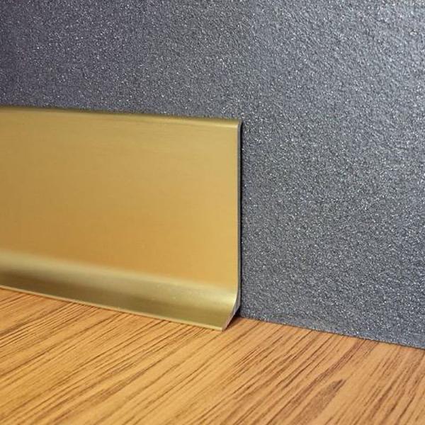 Buy cheap Self Adhesive Aluminum Skirting Profile 60mm Curved Metal Coved Skirting Board from wholesalers