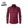 Buy cheap Solid Color Men Shirts Apparel Business Casual Polyester Stand Collar Clothes from wholesalers