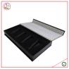 Buy cheap Gold Foil Black Flip Cosmetic Packaging Box With EVA Insert from wholesalers