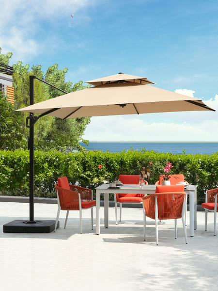 Buy cheap Luxury Waterproof Patio Umbrella Commercial Ourdoor Garden Sun Resitant Parasol from wholesalers