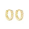 Buy cheap 18K Gold Plated Baby Emerald CZ Huggie Earrings For Girls Everyday Jewelry from wholesalers