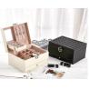 Buy cheap Exquisite Necklace Bracelet Storage Box Sturdy Embossed PU Leather from wholesalers