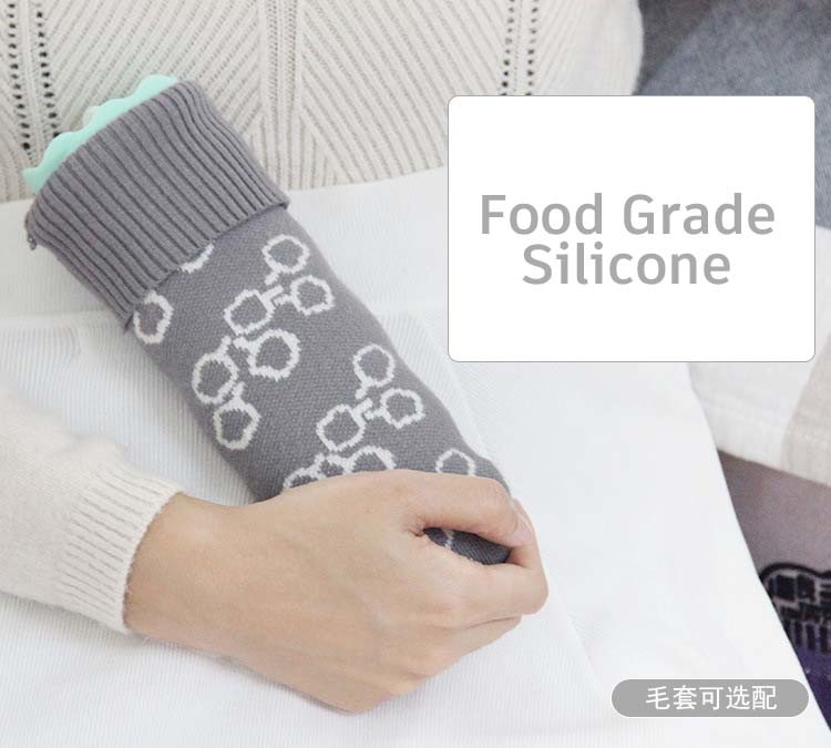 Silicone Hot Water Bottle Cozy Bag For Pain Relief Neck And Shoulders Feet Warmer