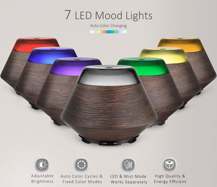 Waterless Auto Off 200ml Wood Grain Aromatherapy Diffuser