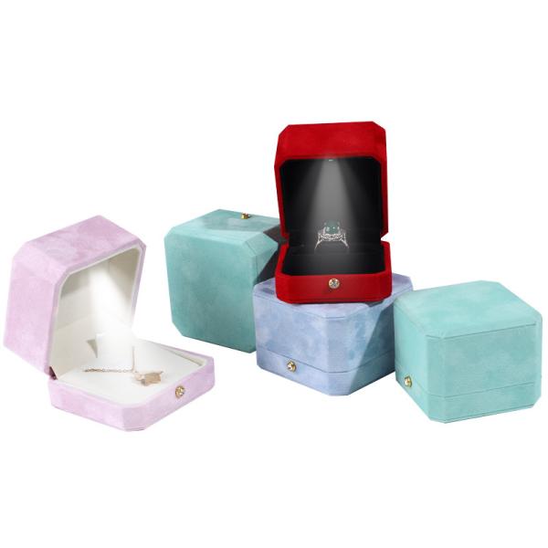 Buy cheap Customized Size Velvet Jewelry Box for Organizing and Displaying LED Jewelry Collection from wholesalers