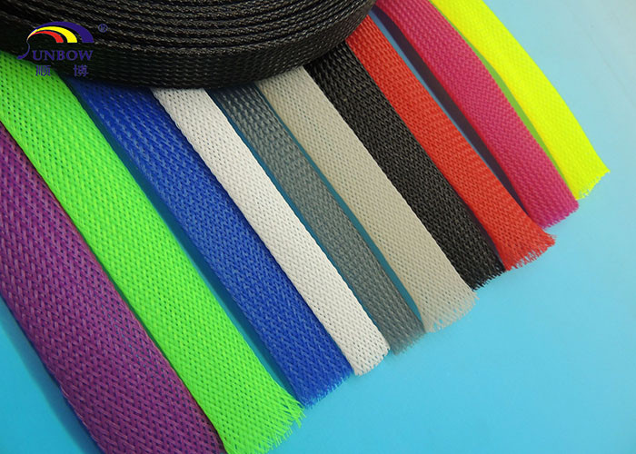 PET polyster braided mesh Braided Expandable Cable Sleeving