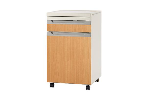 Buy cheap Iron Abs Hospital Bedside Cabinet Castors Two With Brakes Quiet Operation from wholesalers