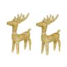 Buy cheap Resin Metal Christmas Ornaments Hollow Deer Iron Animal Figurines 15*25cm from wholesalers