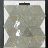 Buy cheap Marble Stone Triangle Luxury Mosaic Tiles With Stainless Steel Metal Mosaic Tile Bathroom Backsplash from wholesalers