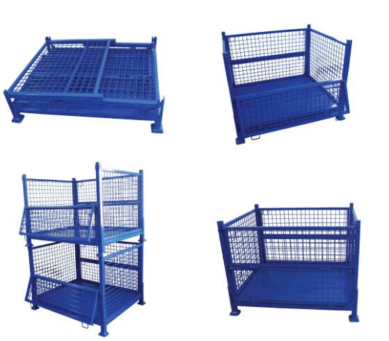 Buy cheap Industrial Collapsible Steel Wire Mesh Pallet Box Container from wholesalers