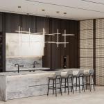 Contemporary High Gloss Wood Laminate Kitchens Cupboard Cabinet Factory