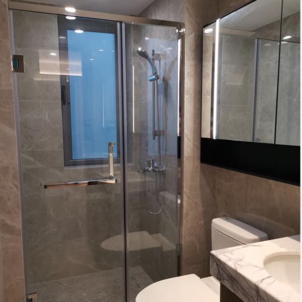 Buy cheap SGCC Tempered Glass Shower Enclosure Stainless Steel Hinged Swinging Shower Doors from wholesalers