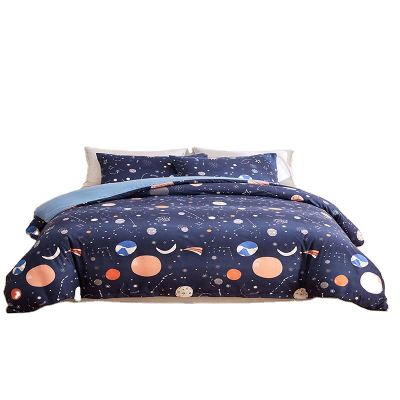 White Floral Bedding Sets for Kids Boys Girls Twin 2 PCs Glow in The Dark Duvet Cover