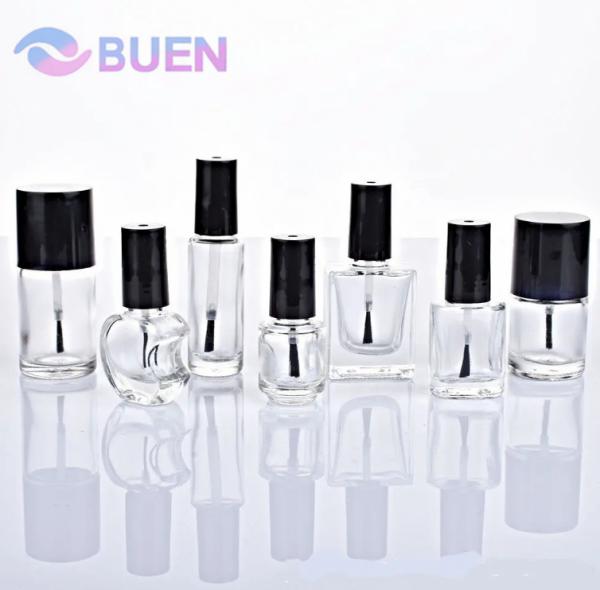 Buy cheap Glass Nail Polish Bottles 3ml 5ml 10ml 15ml 20ml Square Empty Nail Polish Glass Bottle With Brush from wholesalers