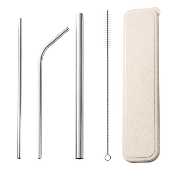 Buy cheap OEM Water Bottle Accessories Metal Smoothie Straws And Cleaning Brushs from wholesalers