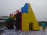 Kids / Adults Outdoor Red Inflatable Swimming Pool Water Slide 0.55 mm PVC