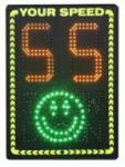Road Warning LED Solar Digital Radar Speed Sign Portable Design 0-300KM