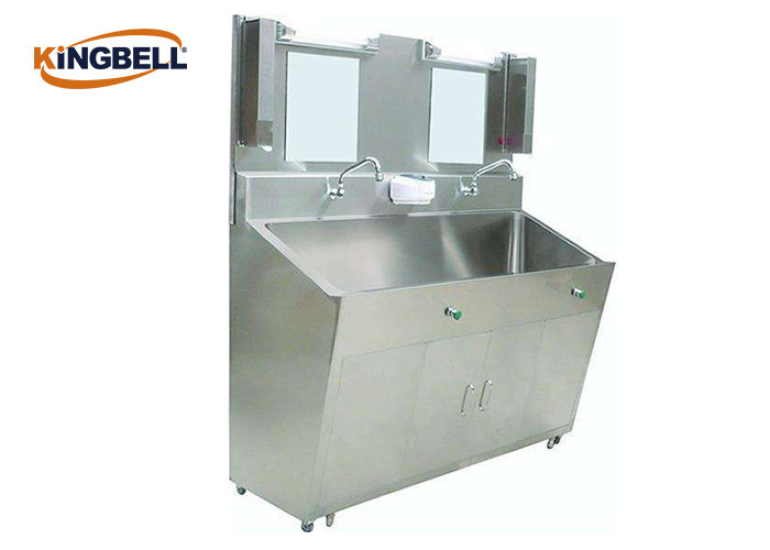 Heating Medical Stainless Steel Two Person Hand Sink With Water Filter