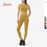 Buy cheap 210gsm Women Yoga Sets Gym Leggings Sets With Pockets from wholesalers