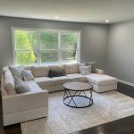 Contemperary Round Nested Wood And Metal Coffee Table For Home Office Center