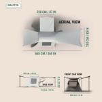 660*290*180CM Easy Setup Khaki 210D Ocford Inflatable Tesla Camping Tent 4