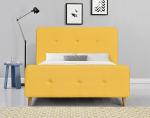 Modern Scandinavian Bed Frame Queen Size Fabric Upholstered Bed Manufacturer