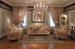 Luxury French-type Sofa set made by Wooden Carving Frame with Fabric Upholstery