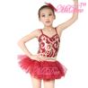 Buy cheap Fancy Kids Dance Costumes Floral Sequin Dress Matching Tulle Tutu Skirt from wholesalers