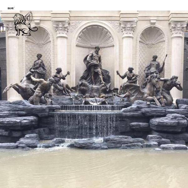 Buy cheap Bronze Trevi Fountain Greek God Poseidon Statue Fontana di Trevi Metal Famous Outdoor Decoration Large Custom from wholesalers