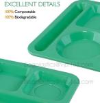 5 Compartment Lunch Box Disposable Plastic Food Container, biodegradable Fast