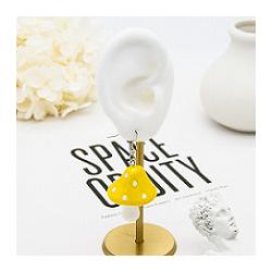 China Yellow / Red Fashion Jewelry Earrings Pearl Piercing Earrings For Women for sale