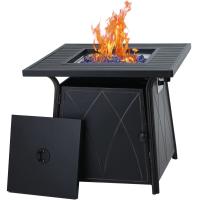 Buy cheap 50,000 BTU Outdoor Propane Fire Pit Brazier Bench Gas Square With Blue Fire product