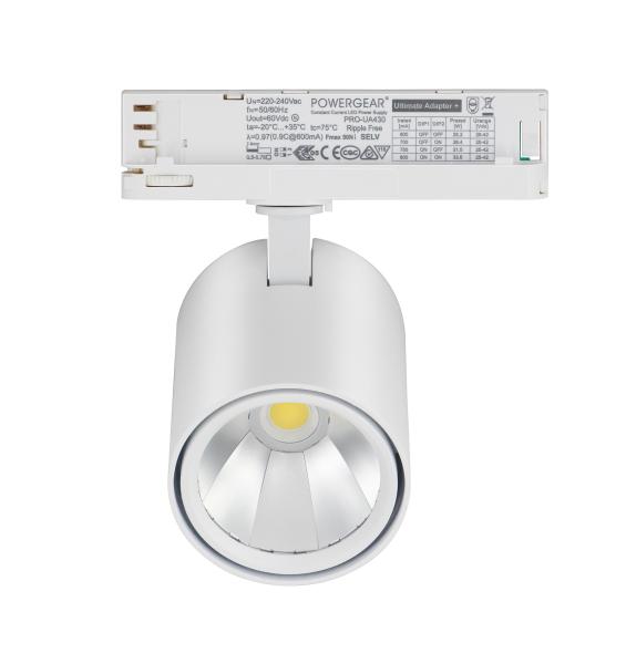 Buy cheap LED track light heads 10W Bridgelux LED Chip 97Ra 100LM/W 4-wire 3-phase flicker free Dimmable Black for shop from wholesalers