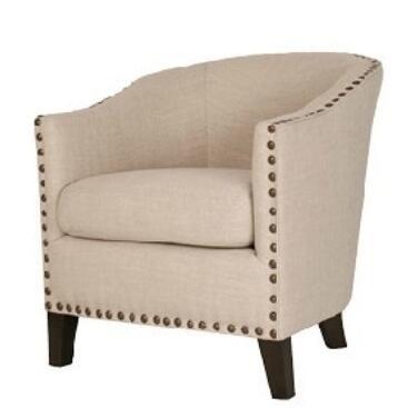 American style Linen fabric upholstery solid wood classic culb chair/single sofa