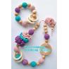 Buy cheap Baby sling necklace, baby bracelet, crochet bracelet, teething bracelet, crochet long funky beaded necklace from wholesalers