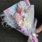 Ink-wash stone texture paper, flower bouquet wrapping paper, gradient floating