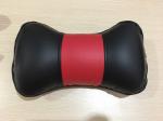 Car Neck Head Memory Foam Travel Pillow Boned Shape PU Leather Material