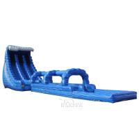 Buy cheap Long Commercial Inflatable Water Slides , Blue Crush Double Lane Water Slide product