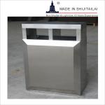 Recycled Brushed SS Classified Trash Can